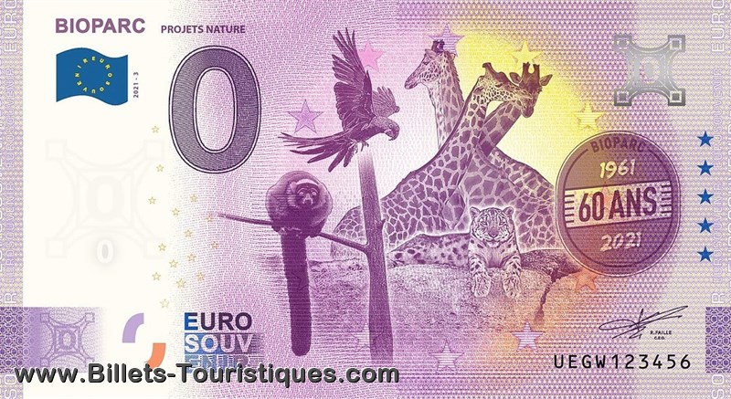 49 DOUE Bioparc 4 Naissance de Kinna 2022 Billet Euro Souvenir 