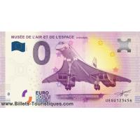 BILLET 0 EURO TOURISTIQUE 2017-1 MUSEE DE L AIR ET DE L ESPACE LE CONCORDE 